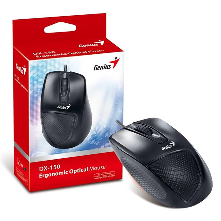 ماوس ارگونومیک  و اپتیکال جنیوس DX-150 Genius DX-150 Ergonomic Optical Mouse